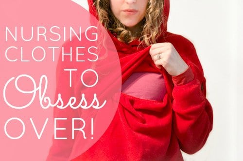 Boob Ready Flex Fleece Maternity & Nursing Hoodie - Red (made from