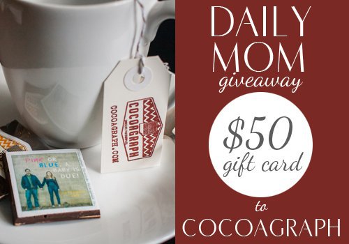 Day 5: $50 Cocoagraph Giveaway (Photo Chocolate) 1 Daily Mom, Magazine For Families