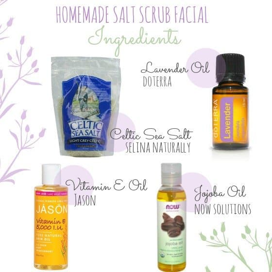 Homemade Salt Scrub Facial Ingredients