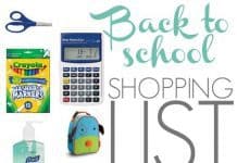 Back To School Shopping List