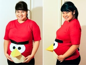 Angry-Birds-pregnant-Halloween-costume