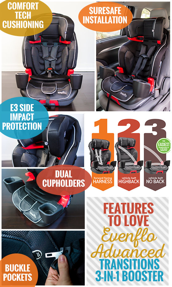 Car Seat Guide: Evenflo Advanced Transitions 3-in-1 Booster - Daily Mom