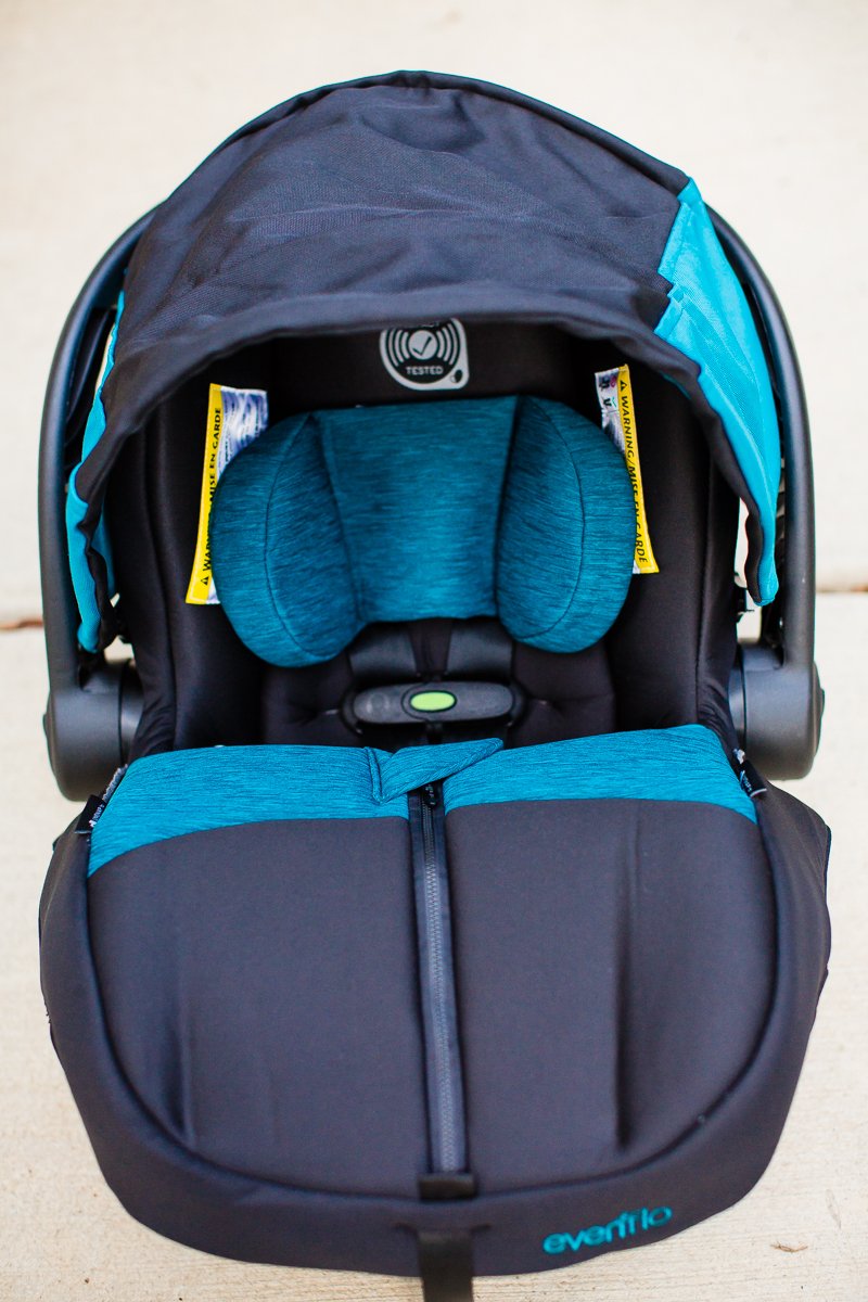 Evenflo advanced embrace dlx infant car seat with outlet sensorsafe