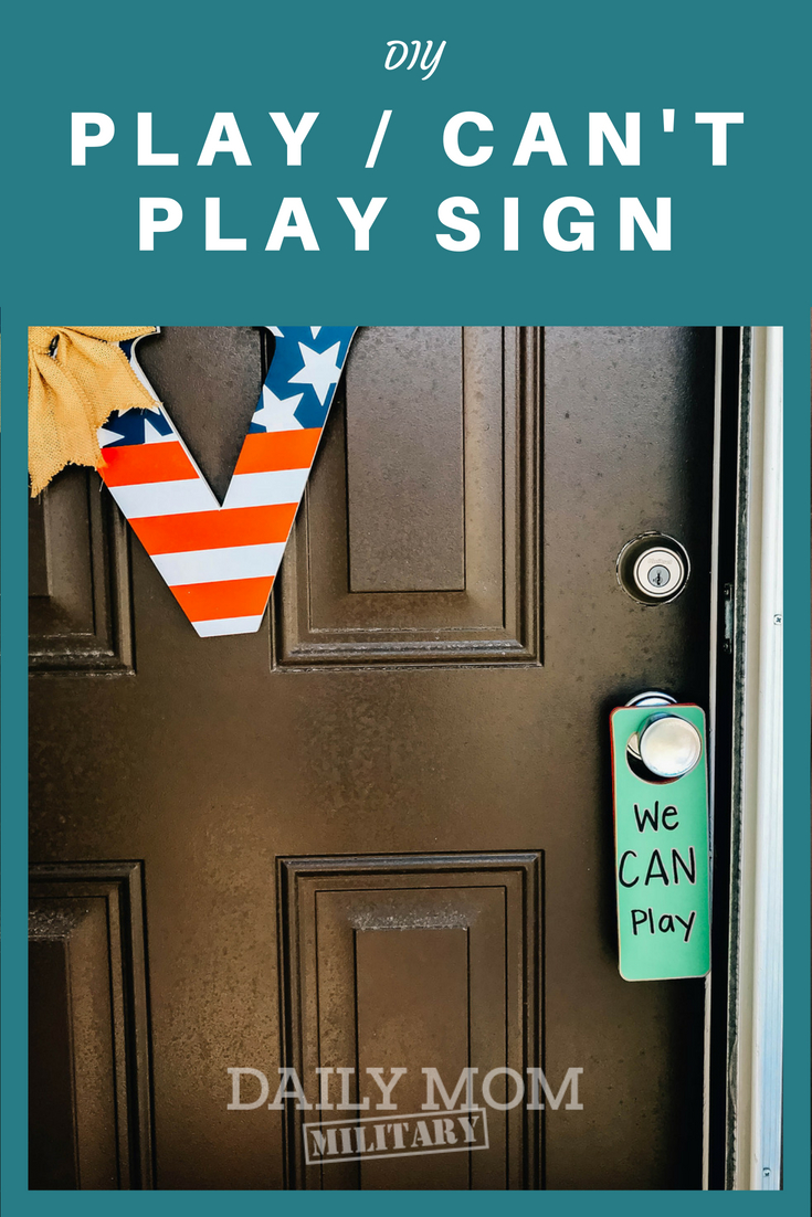 Diy Can'T Play Sign