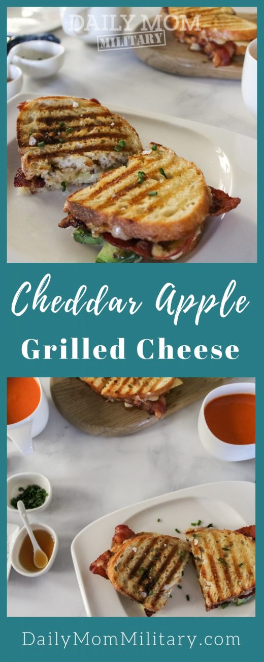 Cheddar Apple Grilled Cheese Pin Image