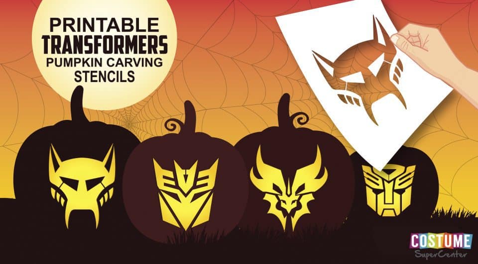 Transformers Free Pumpkin Carving Stencils