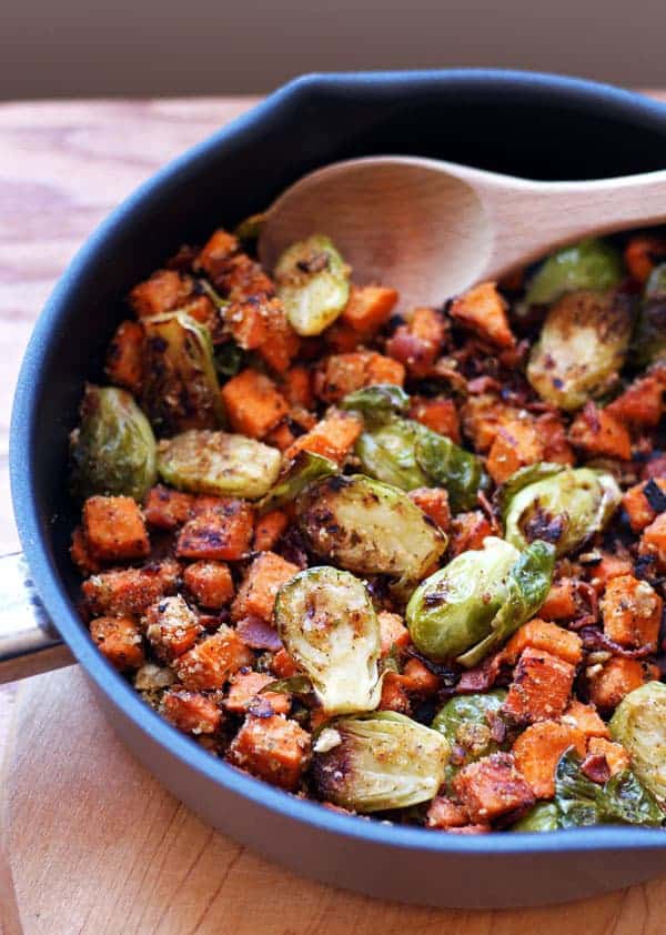 Sweet Potato Brusselsprouts Hash