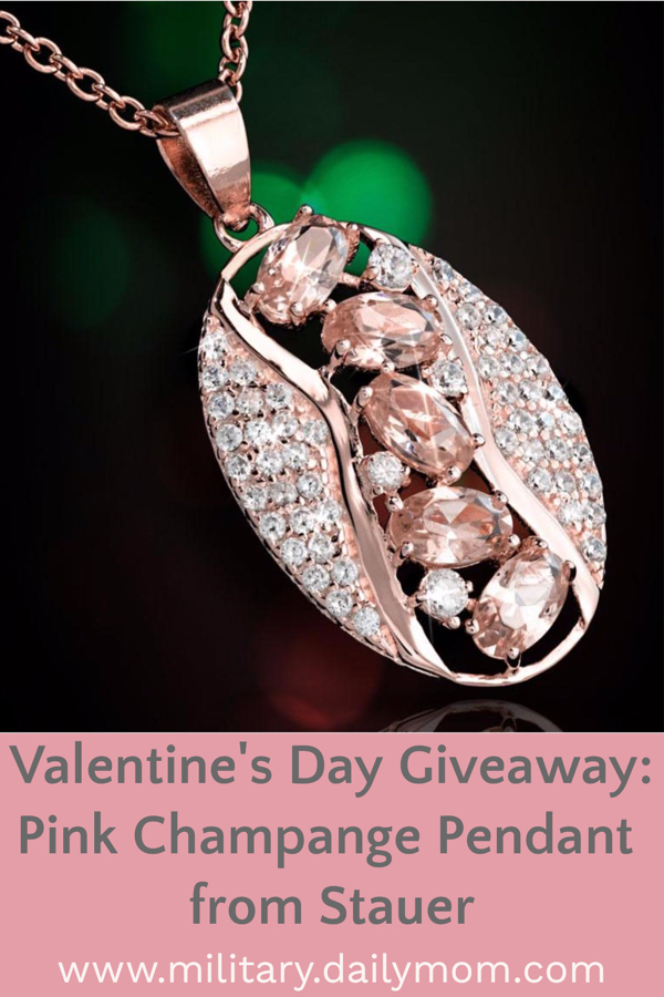 Valentine’S Day Giveaway: Pink Champagne Pendant From Stauer