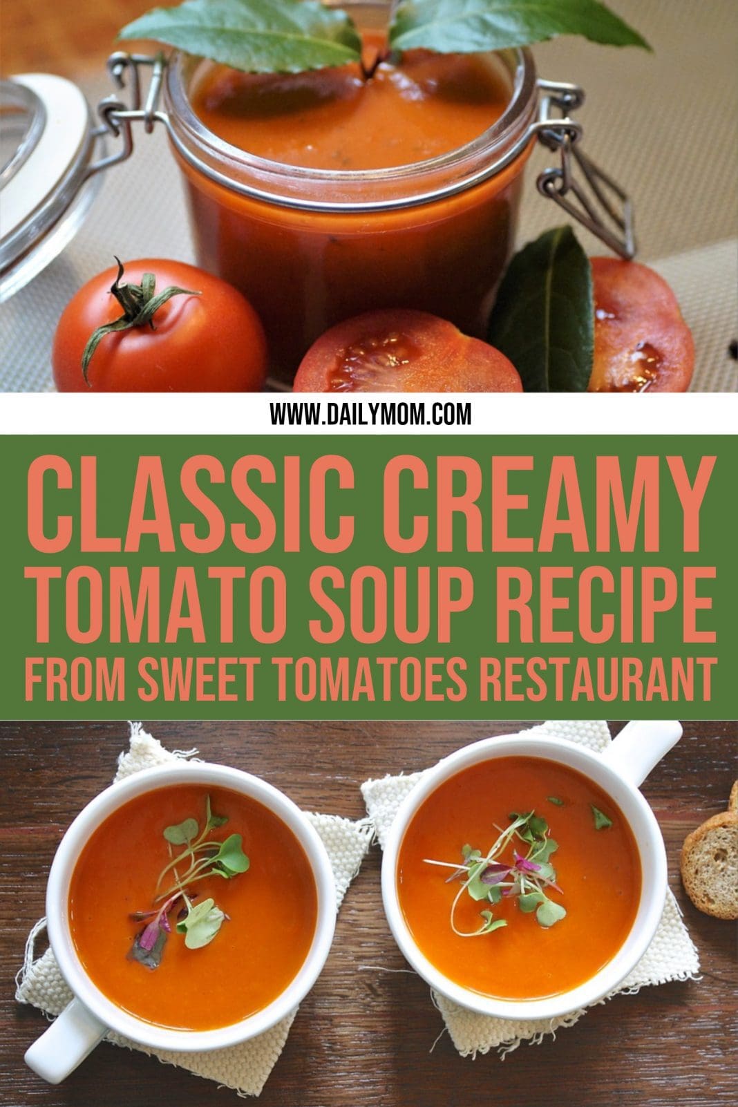 Classic Creamy Tomato Soup Recipe from Sweet Tomatoes Restaurant Baby
