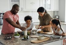 mom cooking with kids