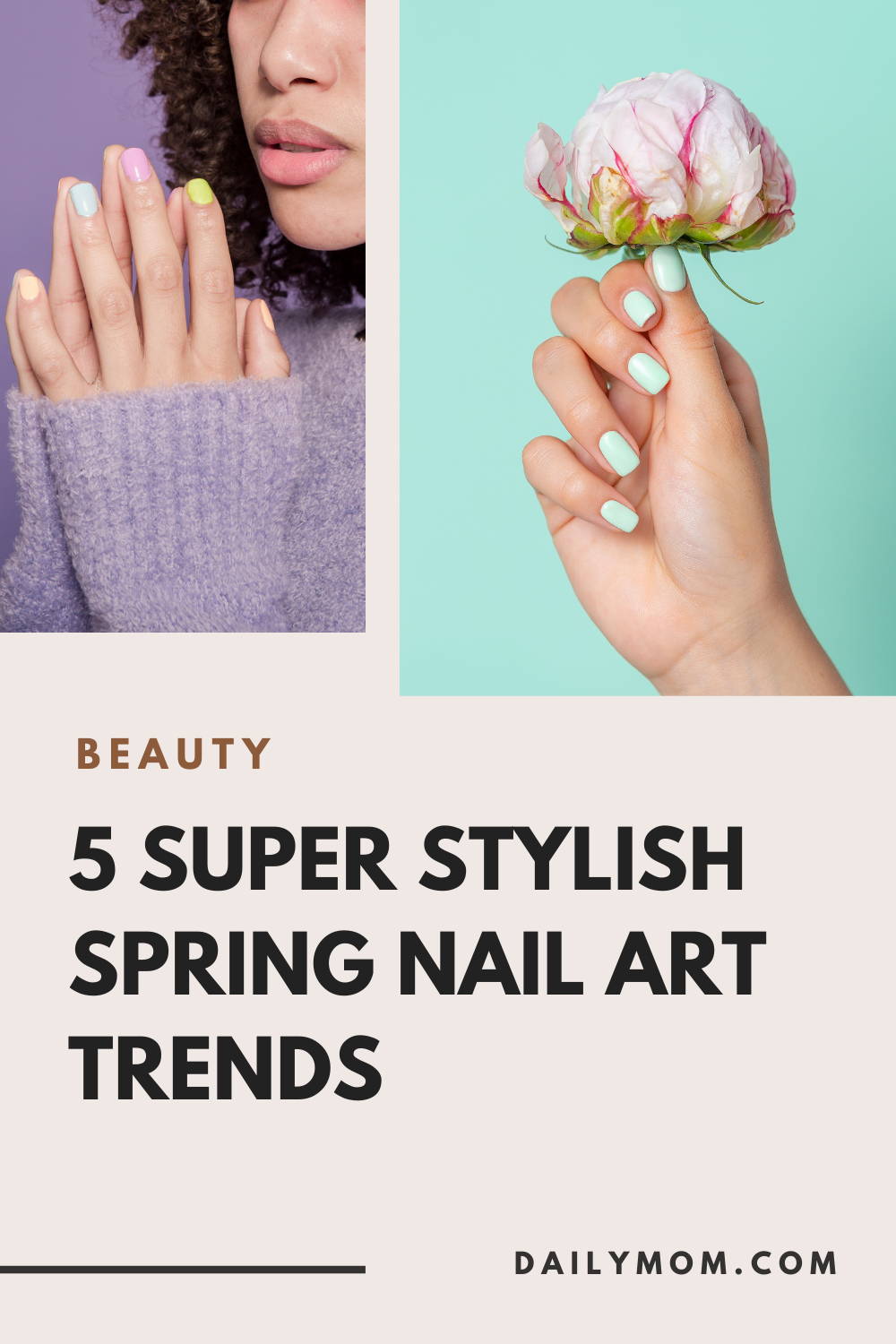 Daily Mom parent portal spring nail art