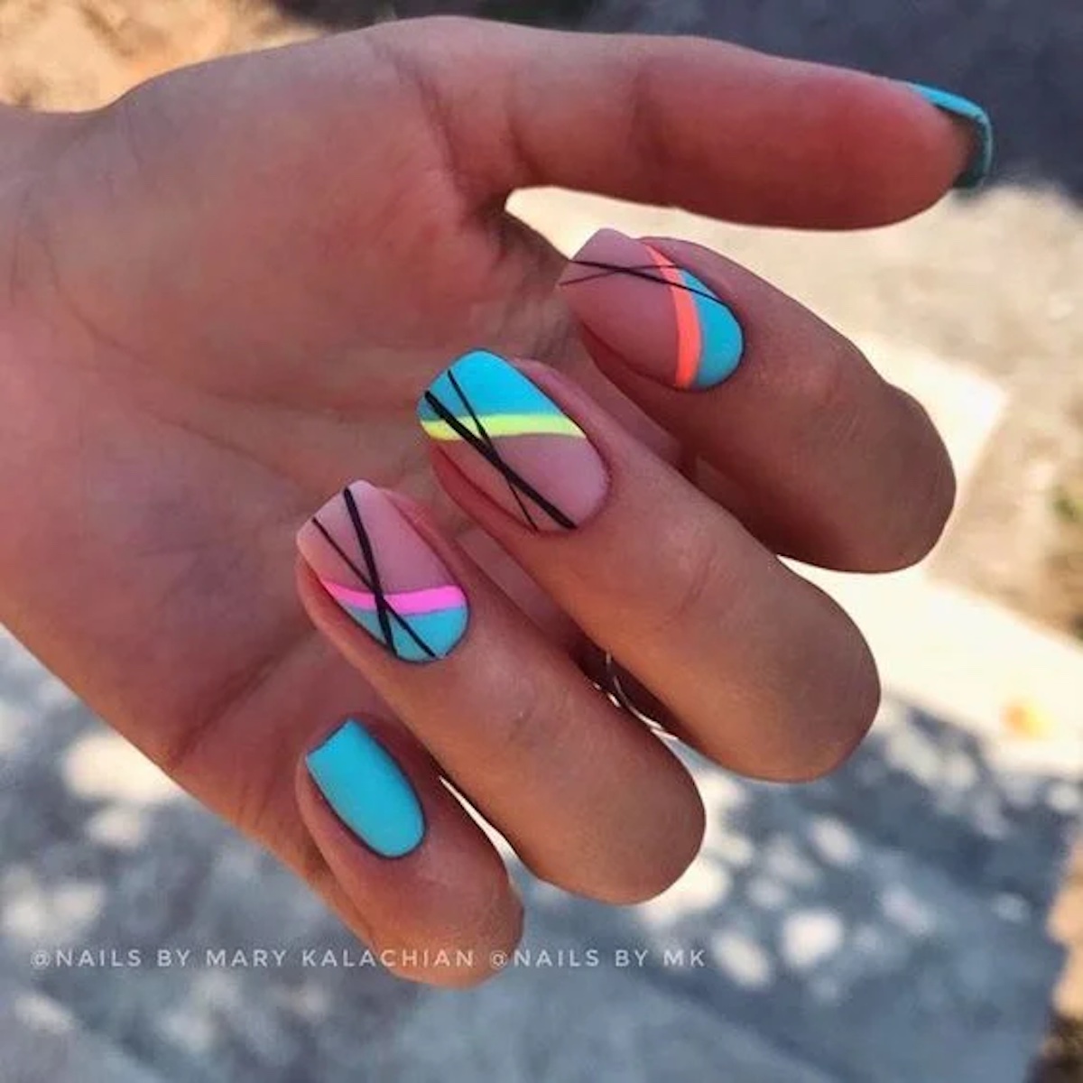 Summer Nail Designs You'll Probably Want To Wear : Pretty & Cheerful summer  nails