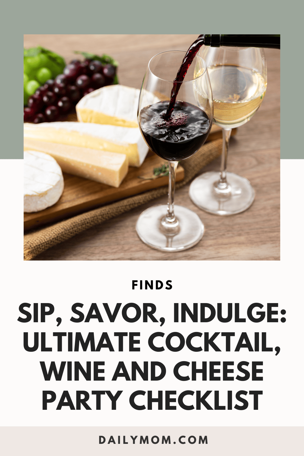 Daily Mom parent portal wine and cheese