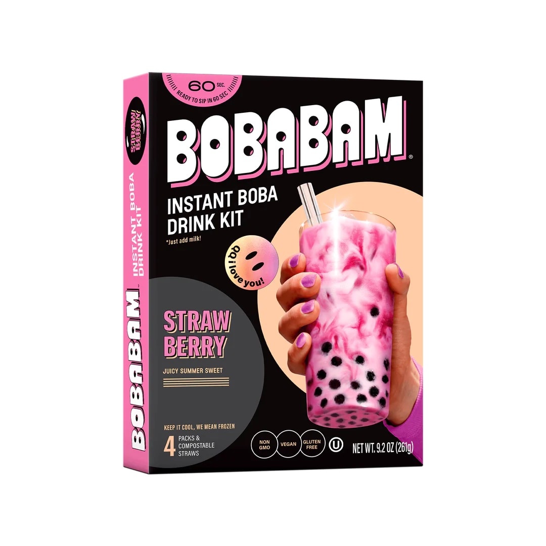 Bobabam 4Pack Strawberry Black Front 1080X Png Copy