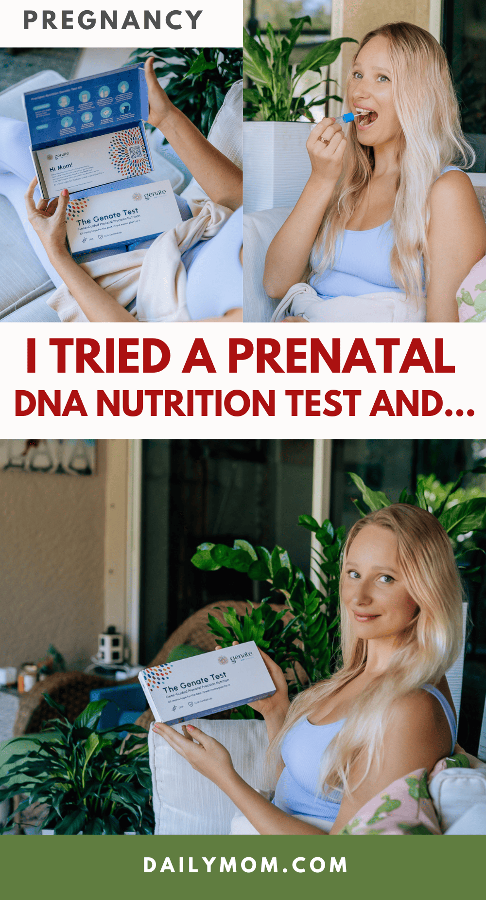 I tried Prenatal DNA Nutrition test by Genate and here is what I would do differently with my prenatal nutrition plan for my next pregnancy 22 Daily Mom, Magazine for Families