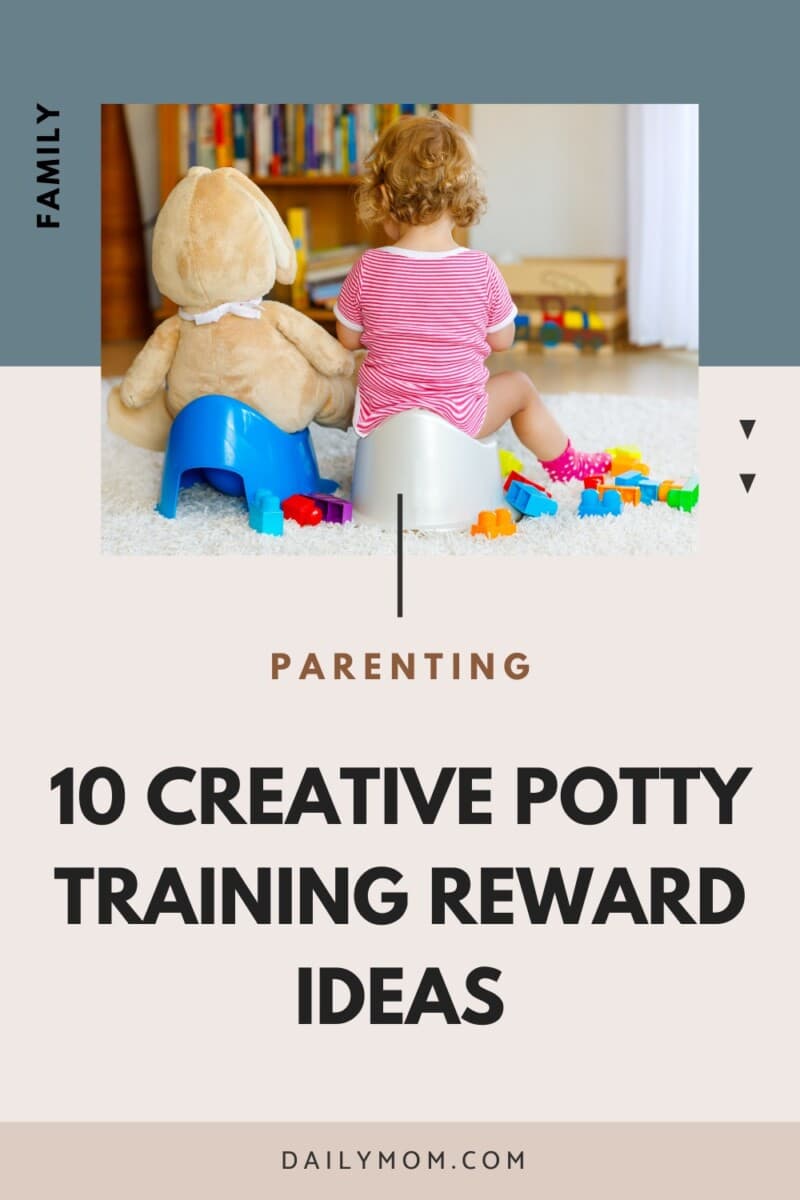 A parent rewarding a child for successful potty training