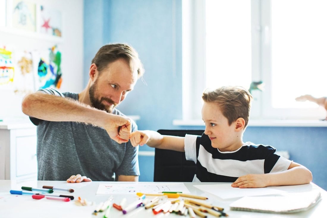 Parent Helping With Homework
