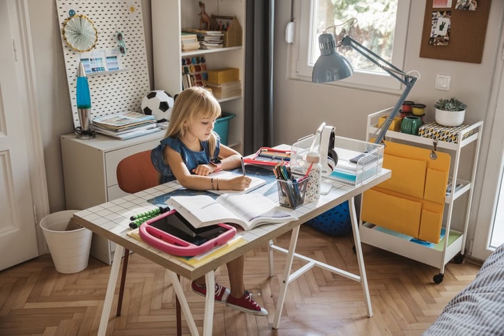 Parent Helping With Homework