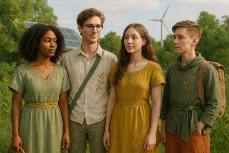 Solar Outfits Solarpunk Fashion: Sustainable Clothe Style, Solar Aesthetic & Solar ...