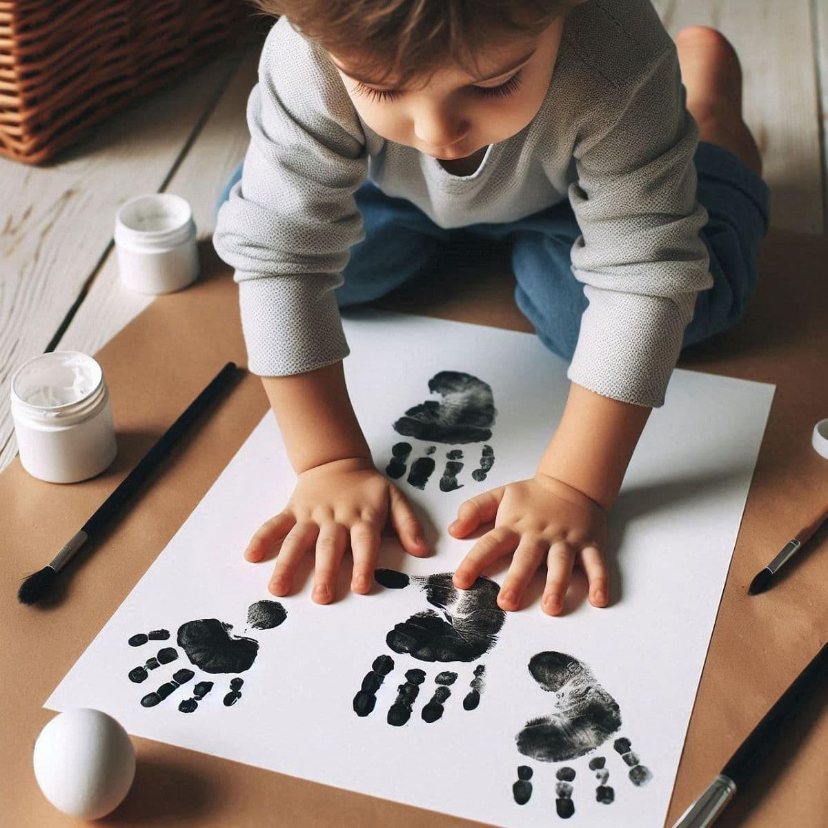 Infant Footprint Art Project Ideas: Preserve Those Cute Little Feet And Handprints Using Paint And Ink 1 Daily Mom, Magazine For Families